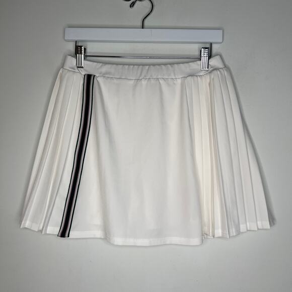 Varley White Pleated High Rise Neyland Skort Skirt Size M - Picture 4 of 9